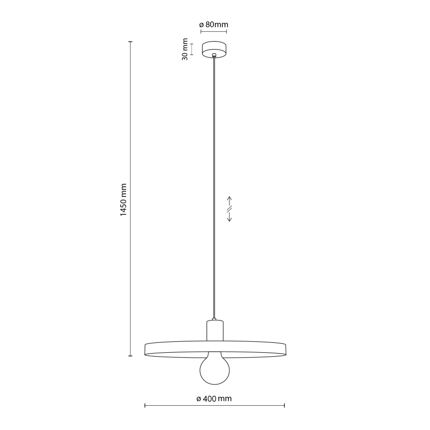 Luster na sajli SILA 1xE27/15W/230V pr. 40 cm bež/cigla