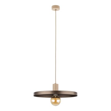 Luster na sajli SILA 1xE27/15W/230V pr. 40 cm braon/bež