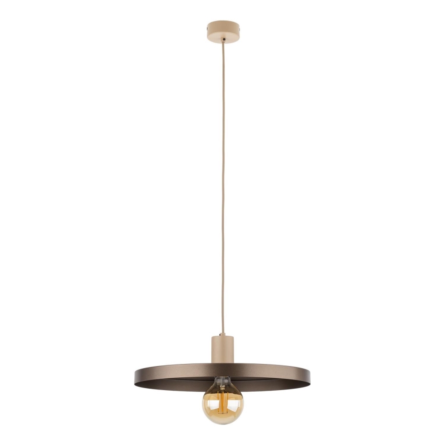 Luster na sajli SILA 1xE27/15W/230V pr. 40 cm braon/bež