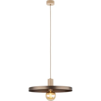 Luster na sajli SILA 1xE27/15W/230V pr. 40 cm braon/bež