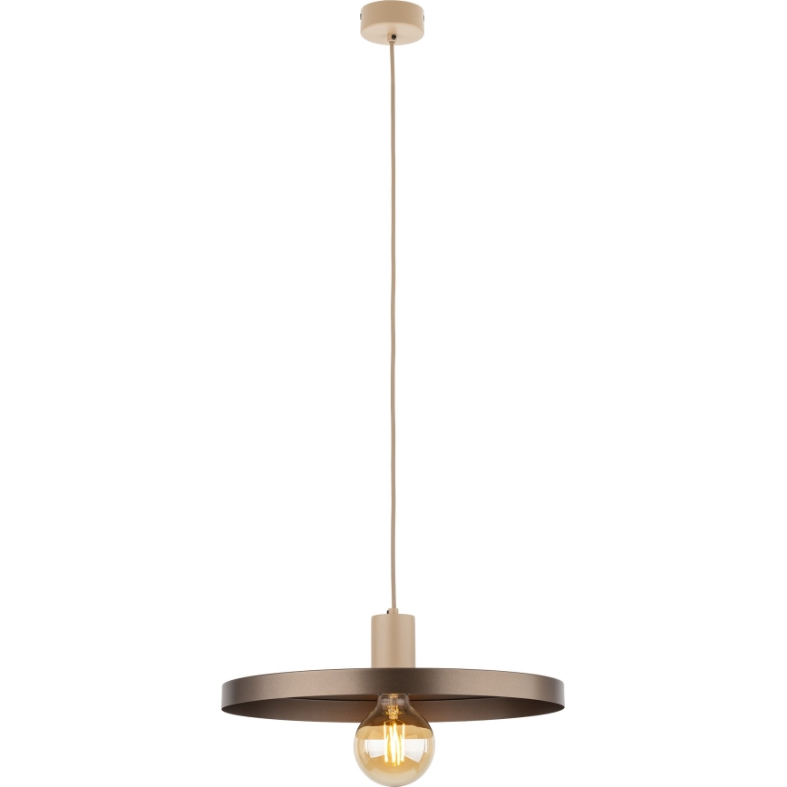 Luster na sajli SILA 1xE27/15W/230V pr. 40 cm braon/bež