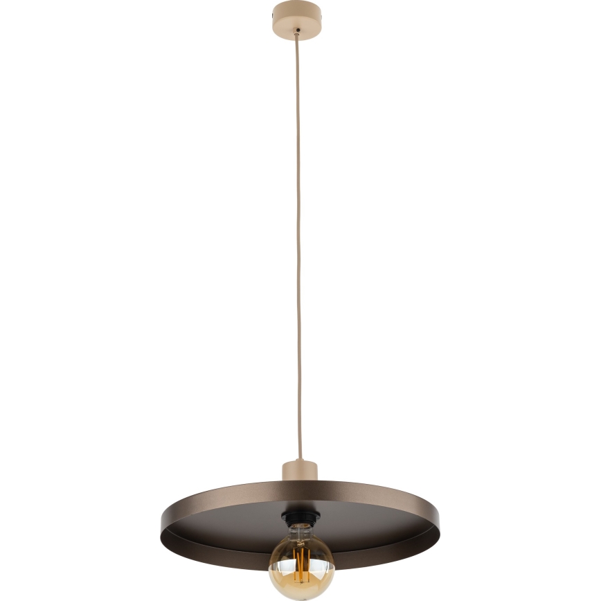 Luster na sajli SILA 1xE27/15W/230V pr. 40 cm braon/bež