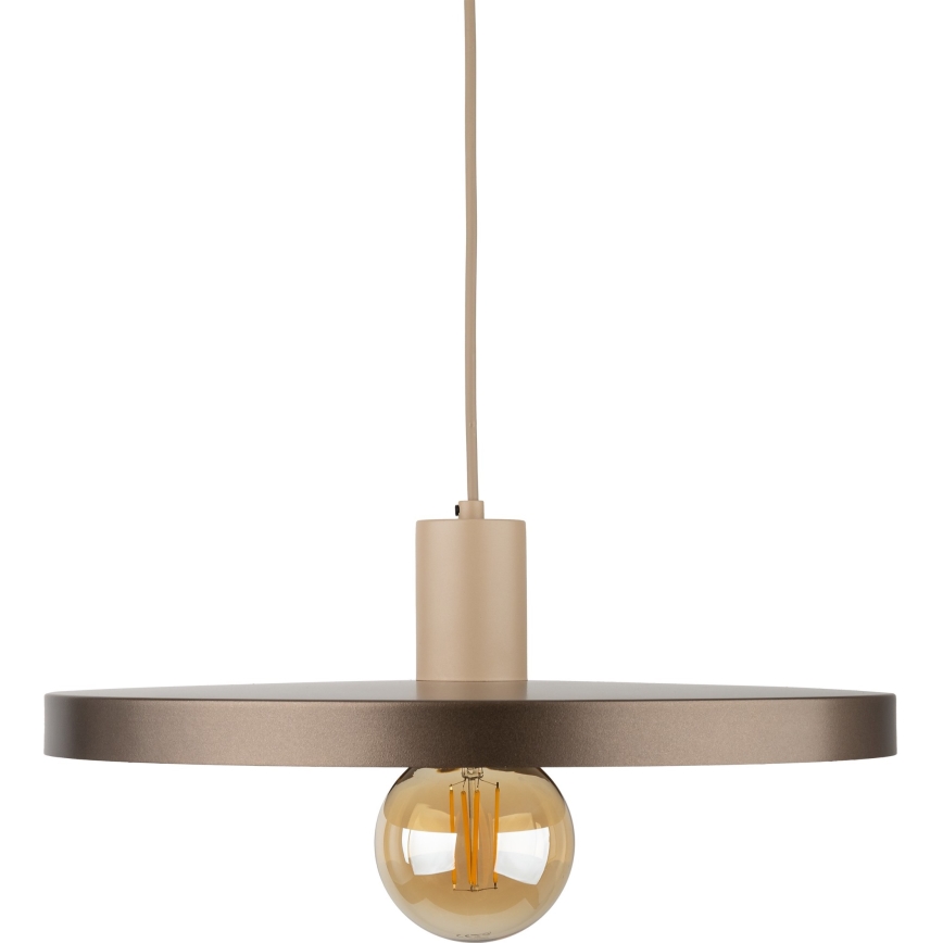 Luster na sajli SILA 1xE27/15W/230V pr. 40 cm braon/bež
