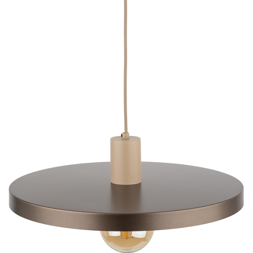 Luster na sajli SILA 1xE27/15W/230V pr. 40 cm braon/bež