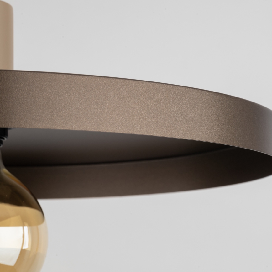 Luster na sajli SILA 1xE27/15W/230V pr. 40 cm braon/bež