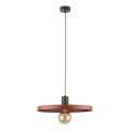 Luster na sajli SILA 1xE27/15W/230V pr. 40 cm cigla/zelena