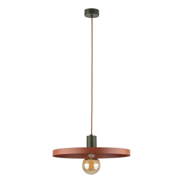 Luster na sajli SILA 1xE27/15W/230V pr. 40 cm cigla/zelena