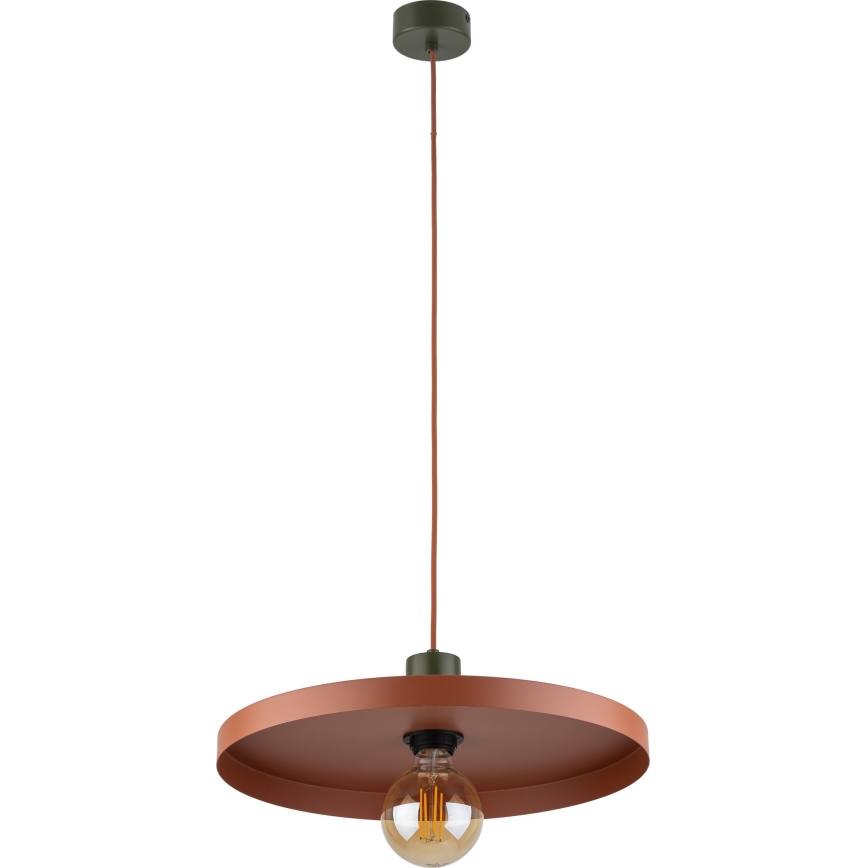 Luster na sajli SILA 1xE27/15W/230V pr. 40 cm cigla/zelena