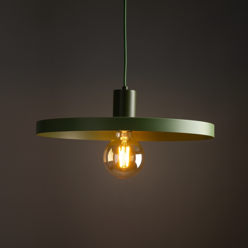 Luster na sajli SILA 1xE27/15W/230V pr. 40 cm zelena