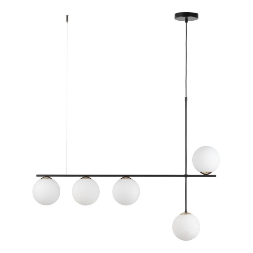 Luster na sajli SILIA 5xG9/12W/230V crno