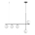 Luster na sajli SILIA 5xG9/12W/230V crno