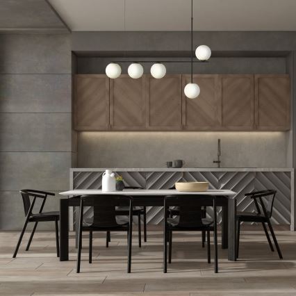 Luster na sajli SILIA 5xG9/12W/230V crno