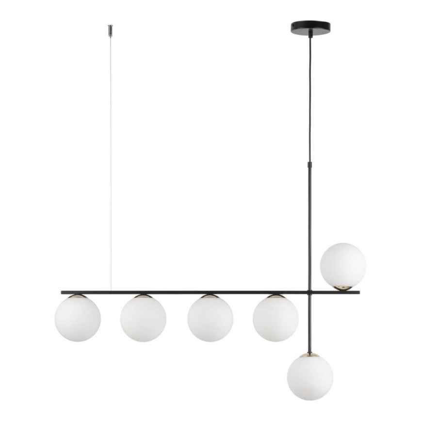 Luster na sajli SILIA 6xG9/12W/230V crno