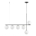 Luster na sajli SILIA 6xG9/12W/230V crno