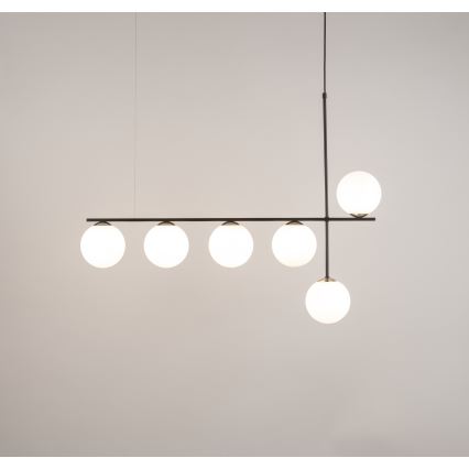 Luster na sajli SILIA 6xG9/12W/230V crno
