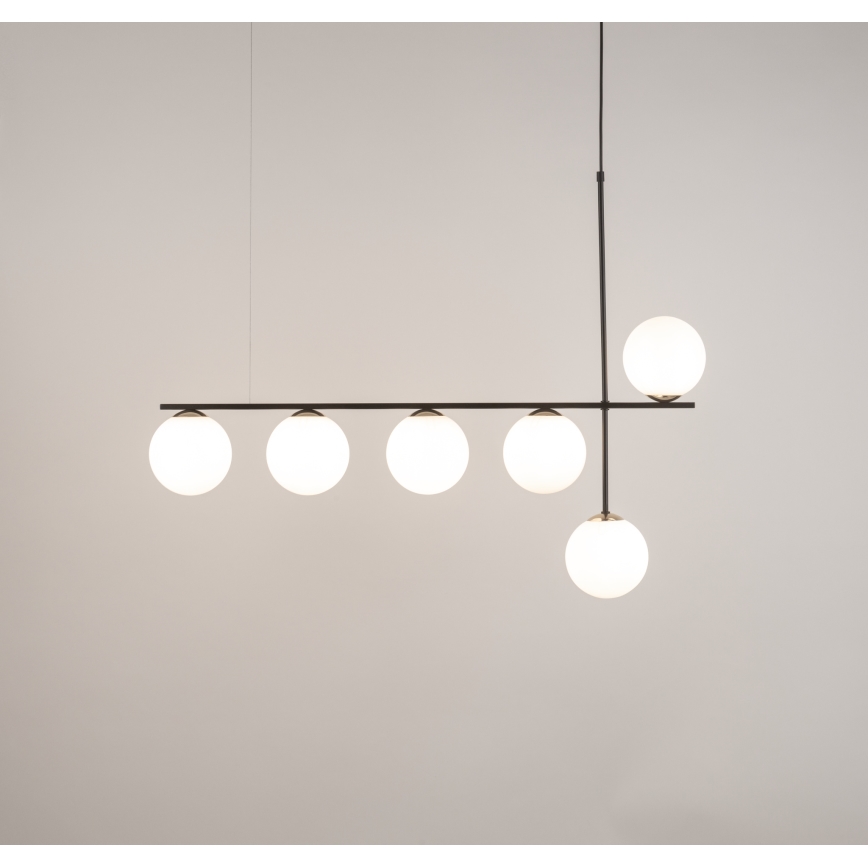 Luster na sajli SILIA 6xG9/12W/230V crno
