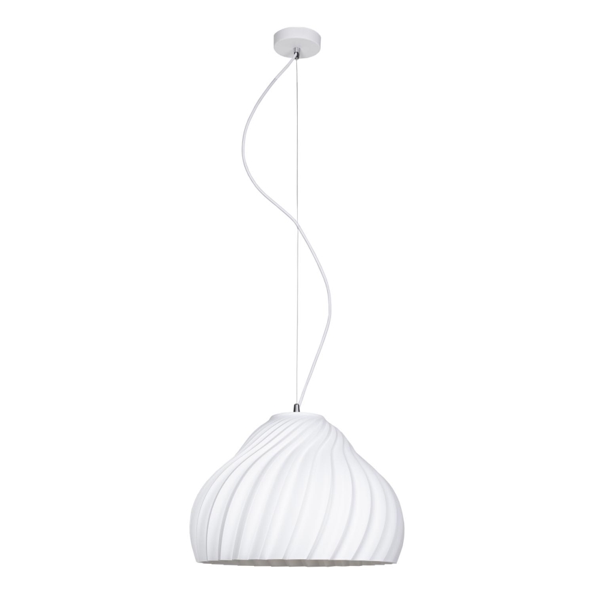 Luster na sajli SILVO 1xE27/60W/230V pr. 38 cm bela