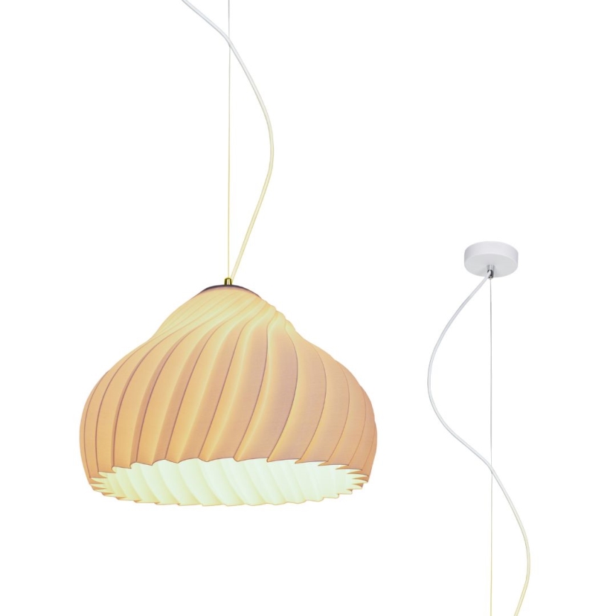 Luster na sajli SILVO 1xE27/60W/230V pr. 38 cm bela