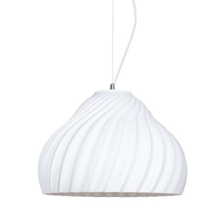 Luster na sajli SILVO 1xE27/60W/230V pr. 38 cm bela