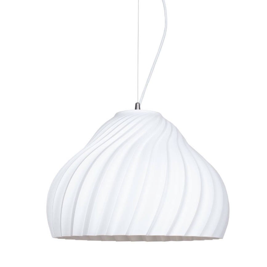 Luster na sajli SILVO 1xE27/60W/230V pr. 38 cm bela