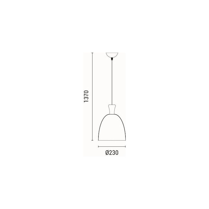 Luster na sajli SIMPLO 1xE27/15W/230V bela pr. 23 cm
