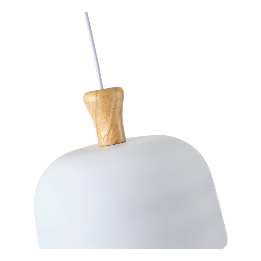 Luster na sajli SIMPLO 1xE27/15W/230V bela pr. 27 cm