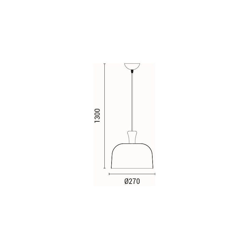 Luster na sajli SIMPLO 1xE27/15W/230V bela pr. 27 cm
