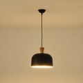 Luster na sajli SIMPLO 1xE27/15W/230V, crne boje, prečnik 27 cm