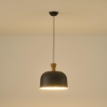 Luster na sajli SIMPLO 1xE27/15W/230V siva Ø 27 cm