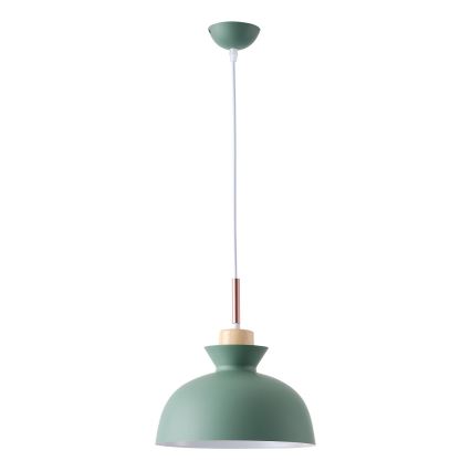 Luster na sajli SIMPLO 1xE27/15W/230V zelena pr. 28 cm
