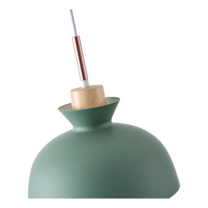 Luster na sajli SIMPLO 1xE27/15W/230V zelena pr. 28 cm