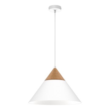 Luster na sajli SINGLE 1xE27/15W/230V bela/bukva