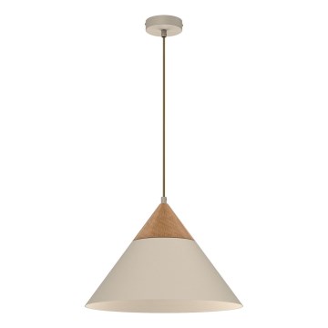 Luster na sajli SINGLE 1xE27/15W/230V bež/bukva