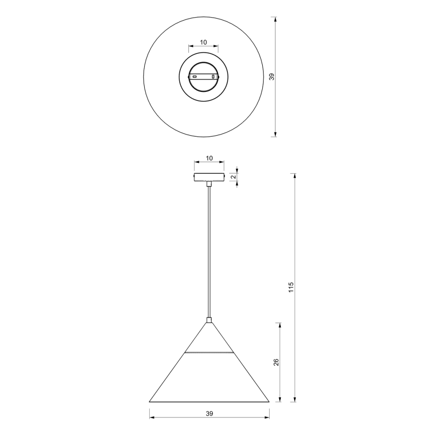 Luster na sajli SINGLE 1xE27/15W/230V bež/bukva
