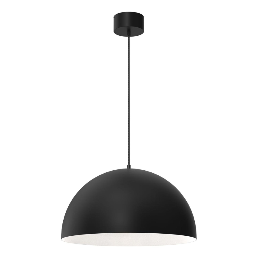 Luster na sajli SINGLE 1xE27/60W/230V pr. 50 cm crno/bela