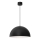Luster na sajli SINGLE 1xE27/60W/230V pr. 50 cm crno/bela
