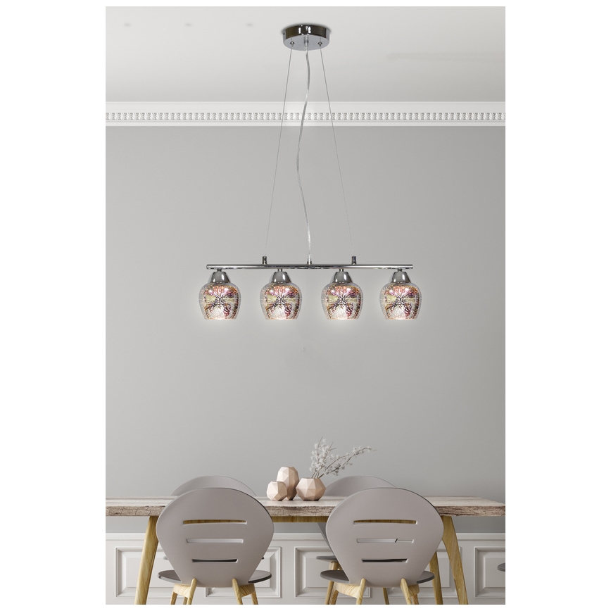 Luster na sajli SIRIUS 4xE27/60W/230V