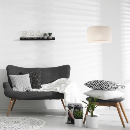 Luster na sajli SIRJA 1xE27/60W/230V kremasta