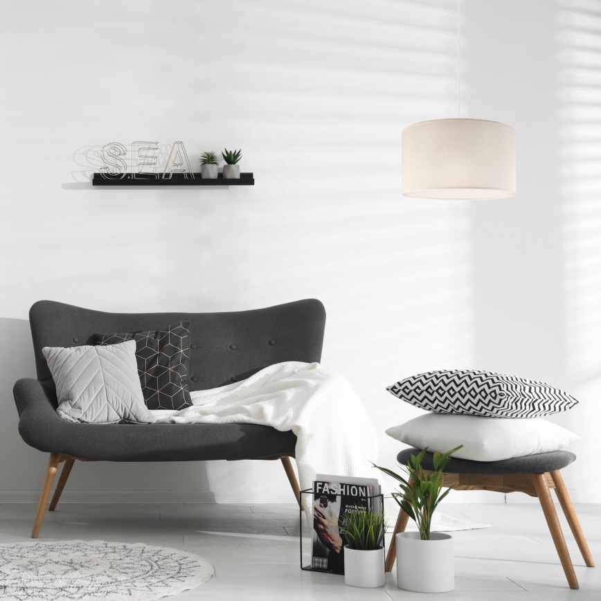 Luster na sajli SIRJA 1xE27/60W/230V kremasta