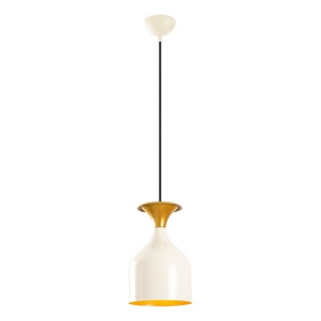 Luster na sajli SIVANI 1xE27/40W/230V bela/bakarna