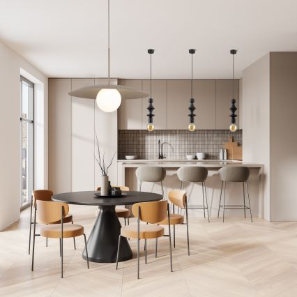 Luster na sajli SLATE 1xE27/15W/230V pr. 65 cm bež
