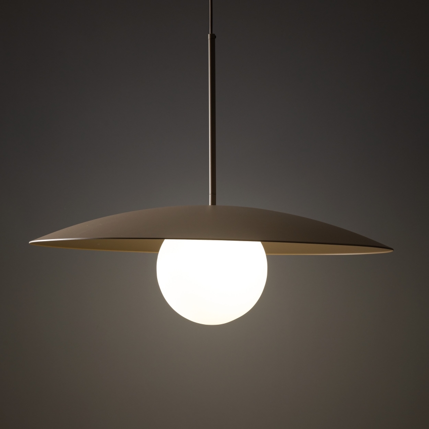 Luster na sajli SLATE 1xE27/15W/230V pr. 65 cm bež