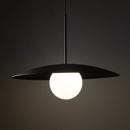Luster na sajli SLATE 1xE27/15W/230V pr. 65 cm crno