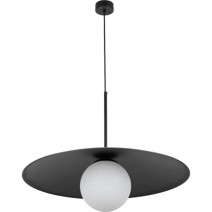 Luster na sajli SLATE 1xE27/15W/230V pr. 65 cm crno