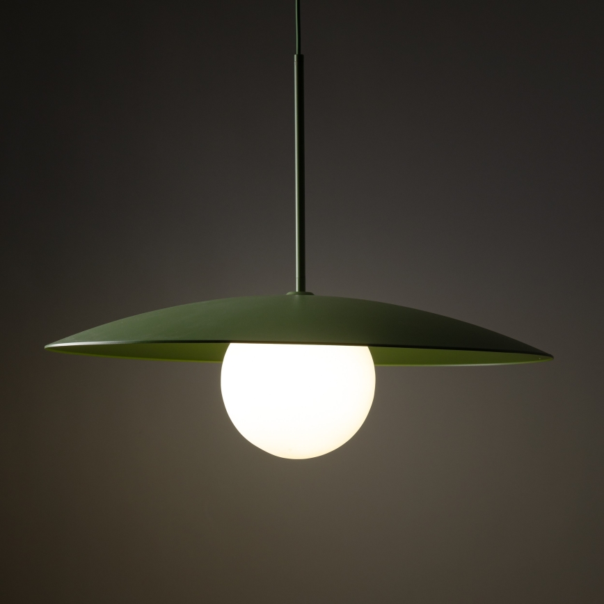 Luster na sajli SLATE 1xE27/15W/230V pr. 65 cm zelena