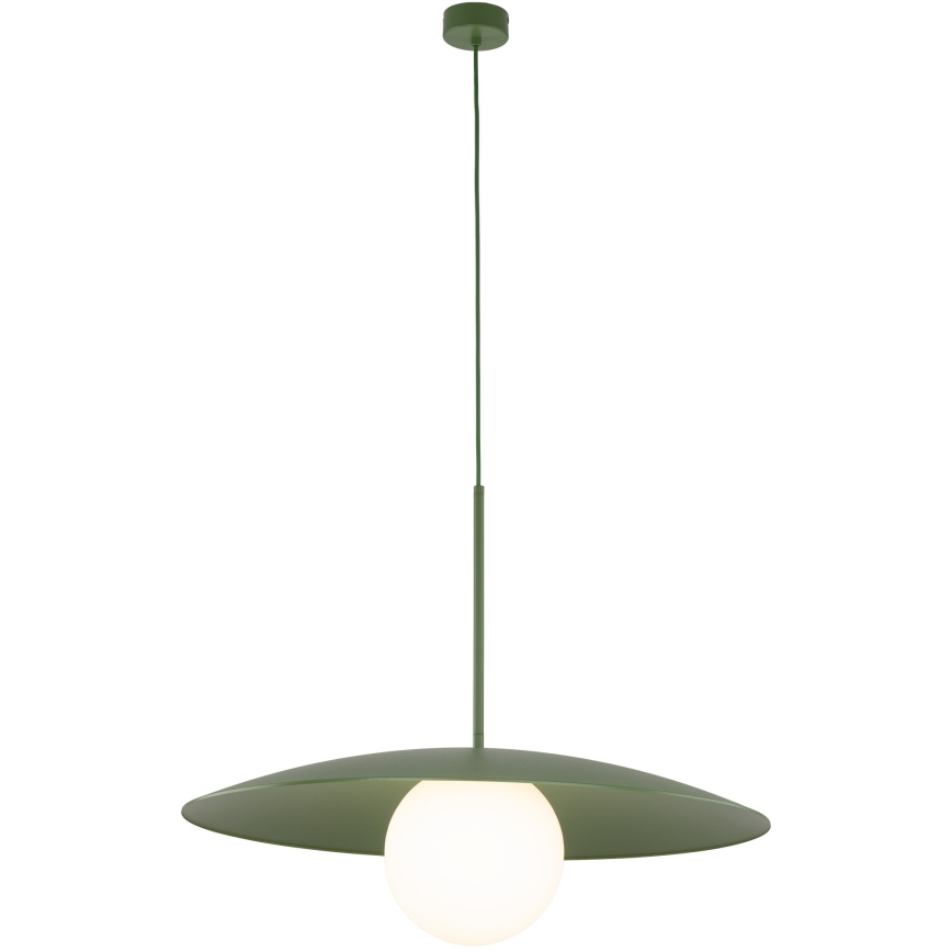 Luster na sajli SLATE 1xE27/15W/230V pr. 65 cm zelena