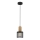 Luster na sajli SOBRESA 1xE27/60W/230V crno/drvo
