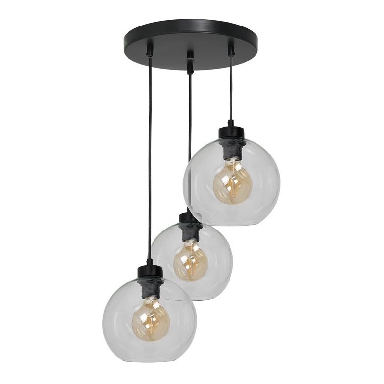 Luster na sajli SOFIA 3xE27/60W/230V proziran