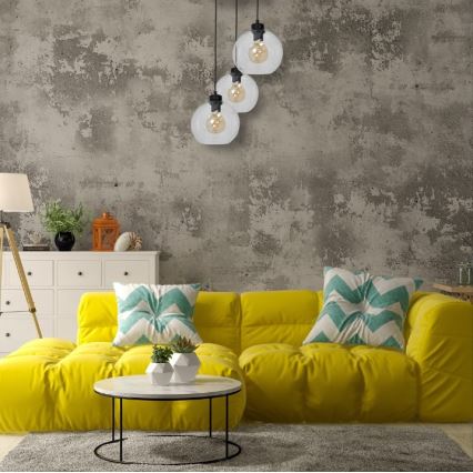 Luster na sajli SOFIA 3xE27/60W/230V proziran