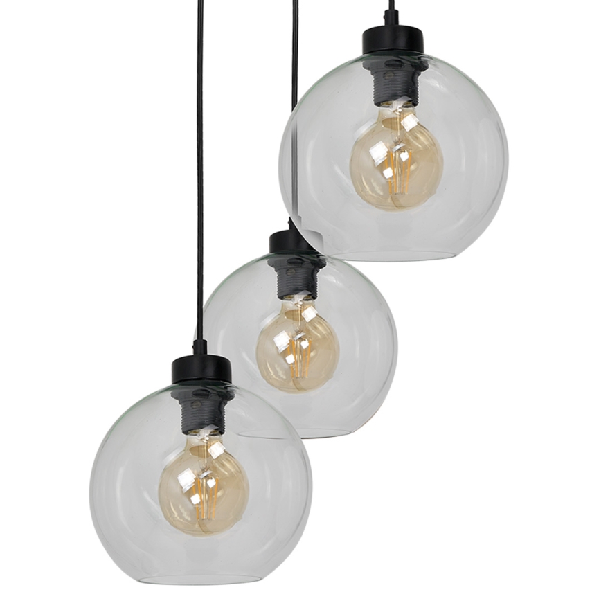 Luster na sajli SOFIA 3xE27/60W/230V proziran